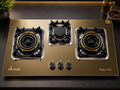 Triple Burner Golden Color Stove