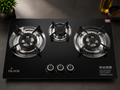 Triple Burner Black Stove