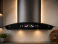 Automatic Kitchen Hood Black Color