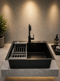 Stainless Steel Kitchen Sink Bowl Set Black