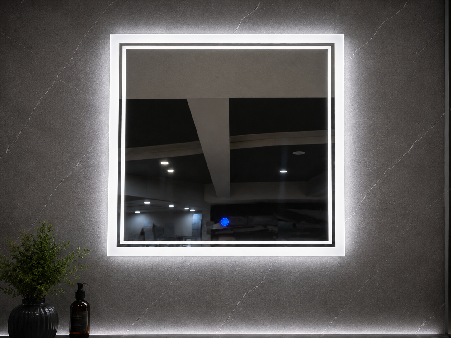 Modern Square  Backlit Vanity LED Mirror